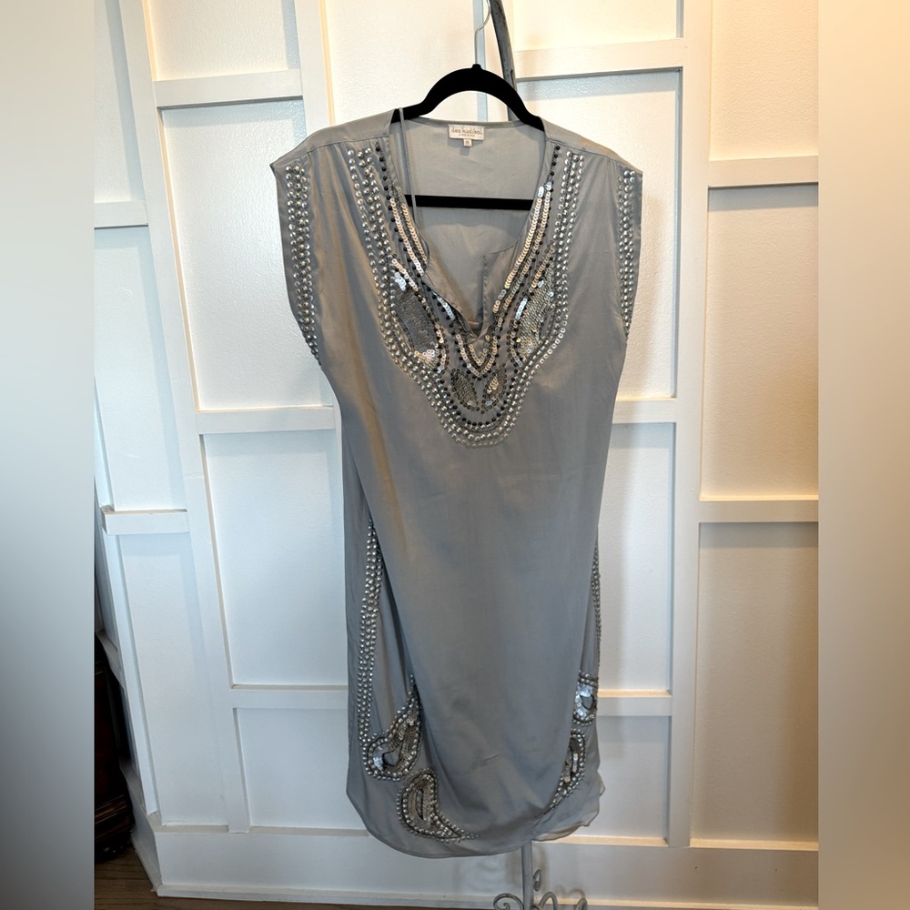 Dea Kudibal sliver/gray silk dress Sz. M